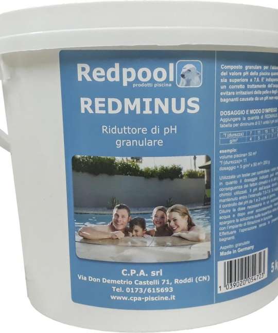  Redminus granulare Riduttore PH per piscina Confezione da 5 Kg