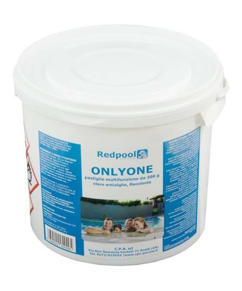 Onlyone Multifunction Sanitizing, anti-algae, floculant, blue for pools 200 g tablets Package of 10kg